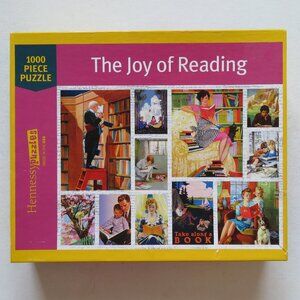 Hennessy 1000 Piece Jigsaw Puzzle "The Joy of Reading" with Poster